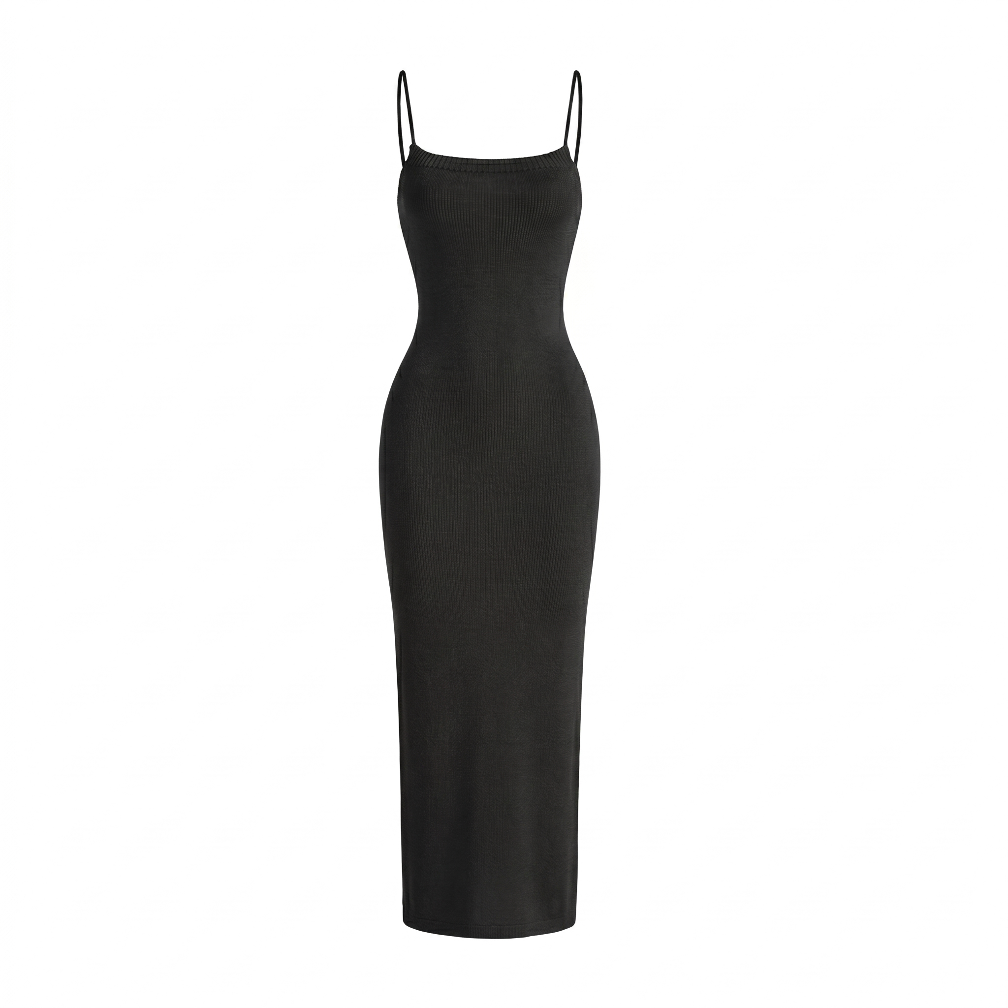 Bare Muse Black Cloud-Knit Maxi Dress