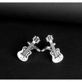 Bass Guitar Silver Cufflinks