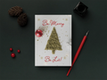 Be Merry Be Lit Merry Christmas & Happy New Year Greeting Cards (1, 10, 30, and 50pcs)