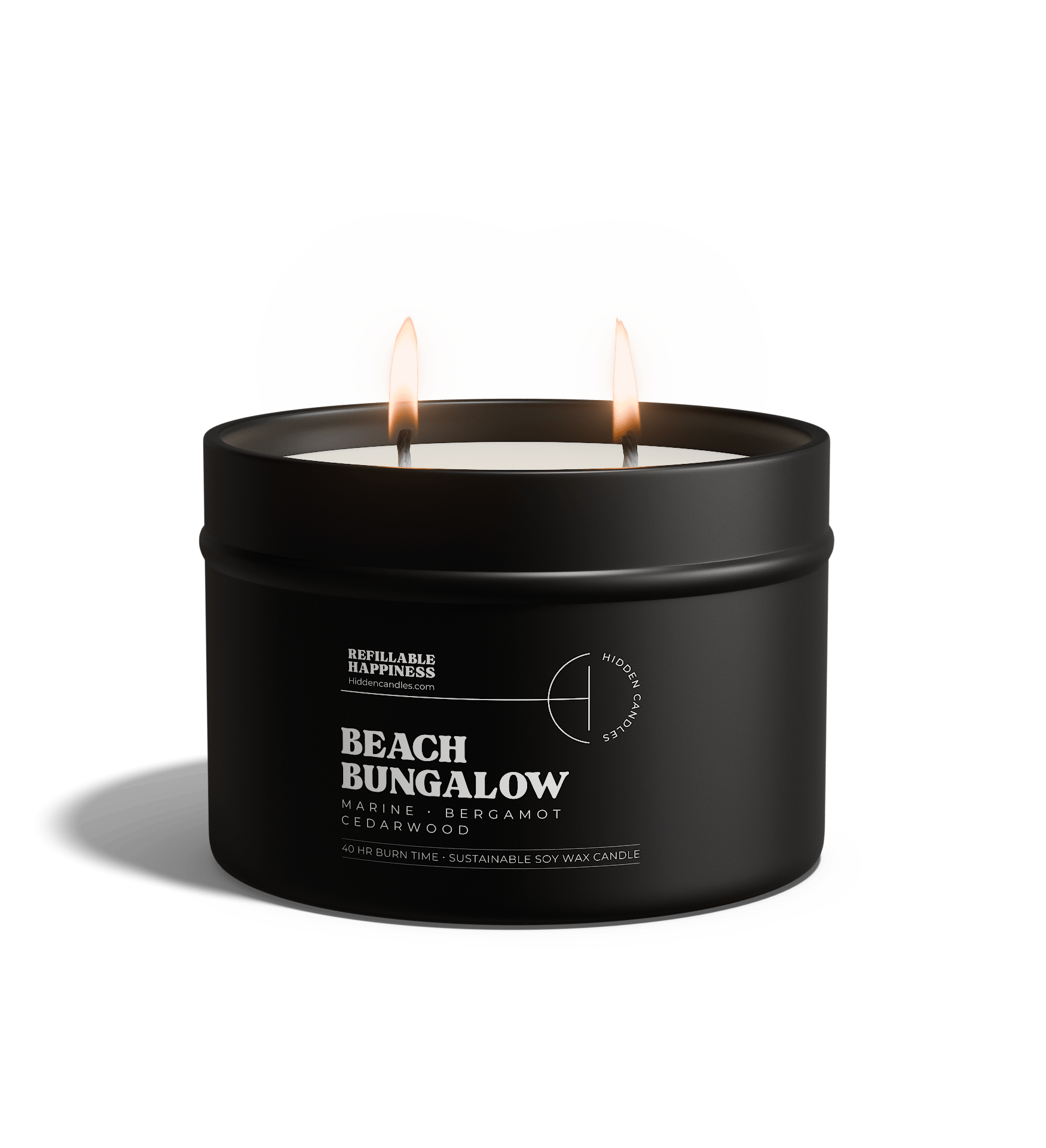 Beach Bungalow Candle 10.6 oz – Marine Air, Driftwood & White Tea