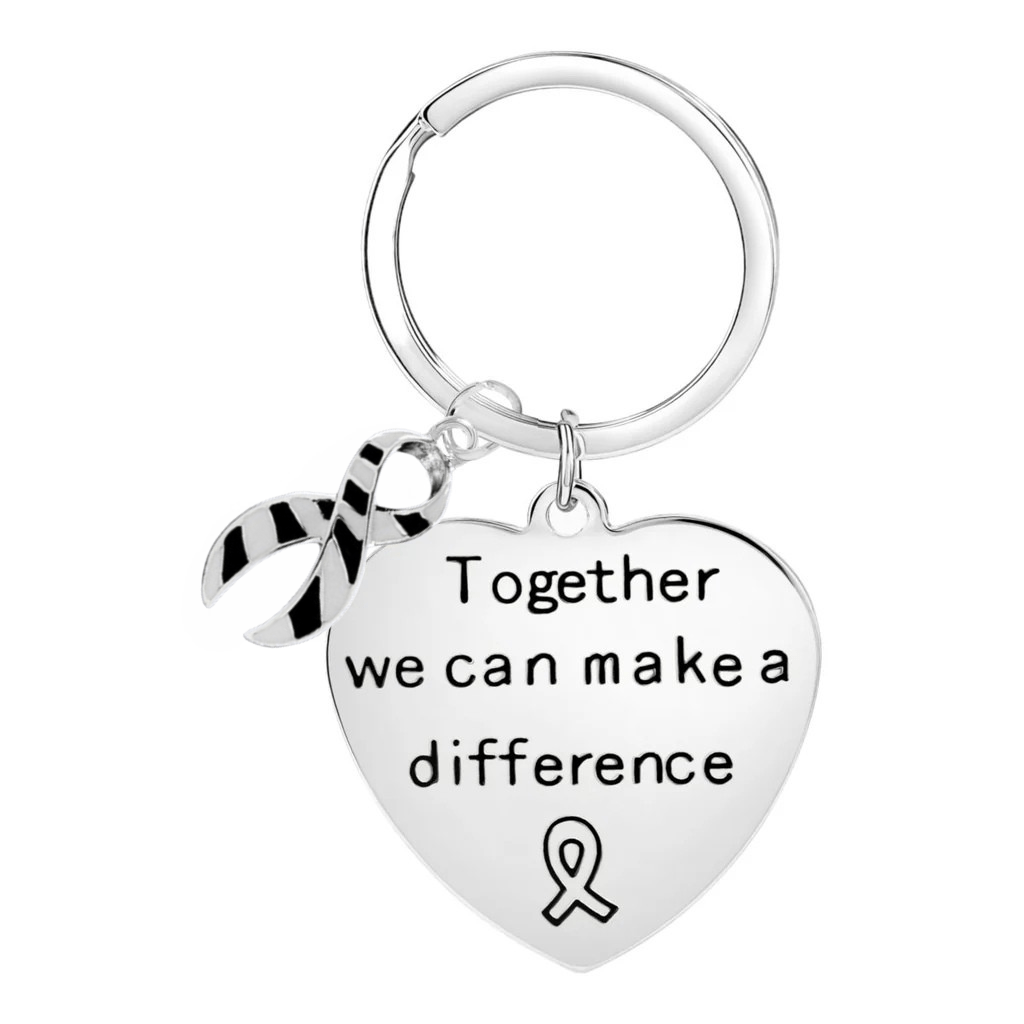 Big Heart Zebra Print Ribbon Key Chains