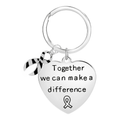 Big Heart Zebra Print Ribbon Key Chains