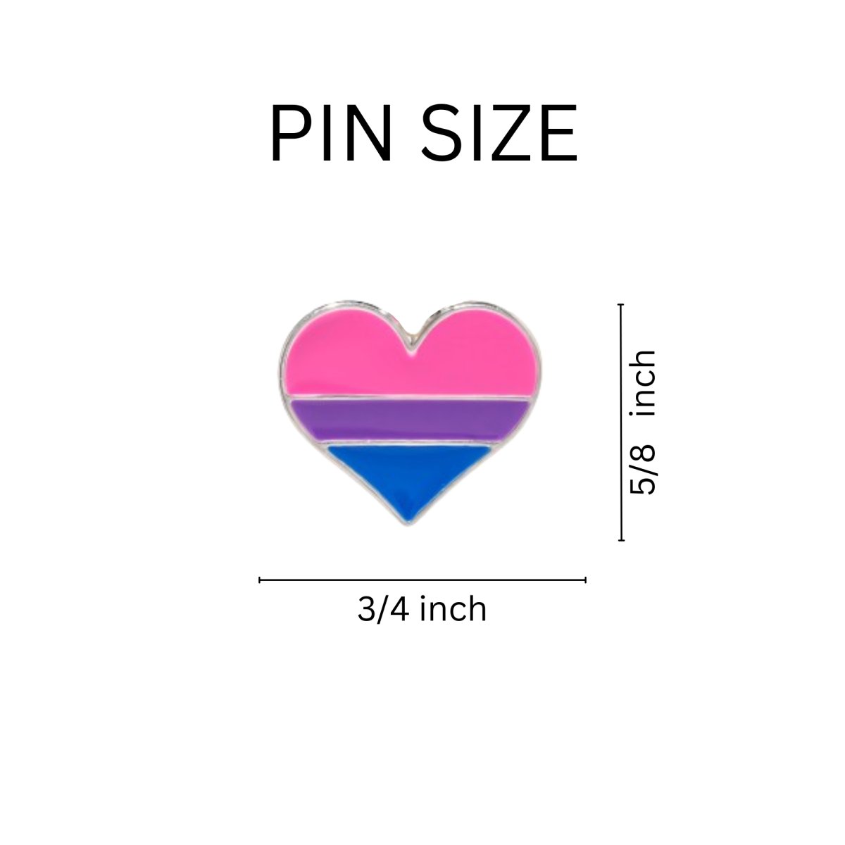 Bisexual Flag Heart Pins