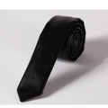Black Leather Skinny Tie