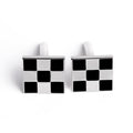 Black and White Checkered Cufflinks