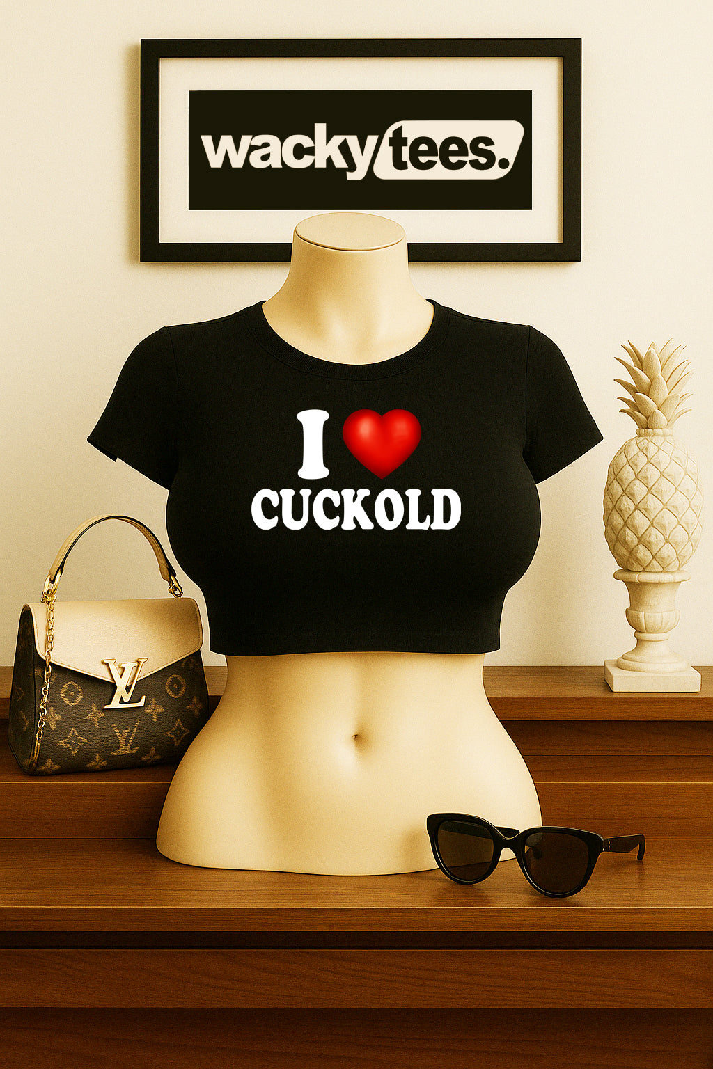 I Love Cuckold I Heart Watching Funny Adult Humor Graphic Tee Shirt