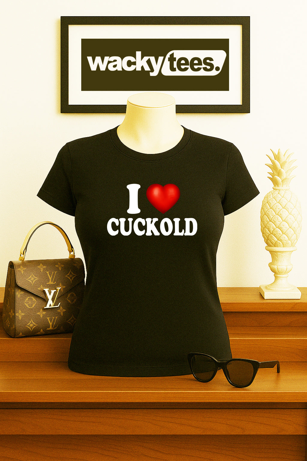 I Love Cuckold I Heart Watching Funny Adult Humor Graphic Tee Shirt