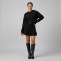 Round Neck Knit Pullover & Mini Skirt Set
