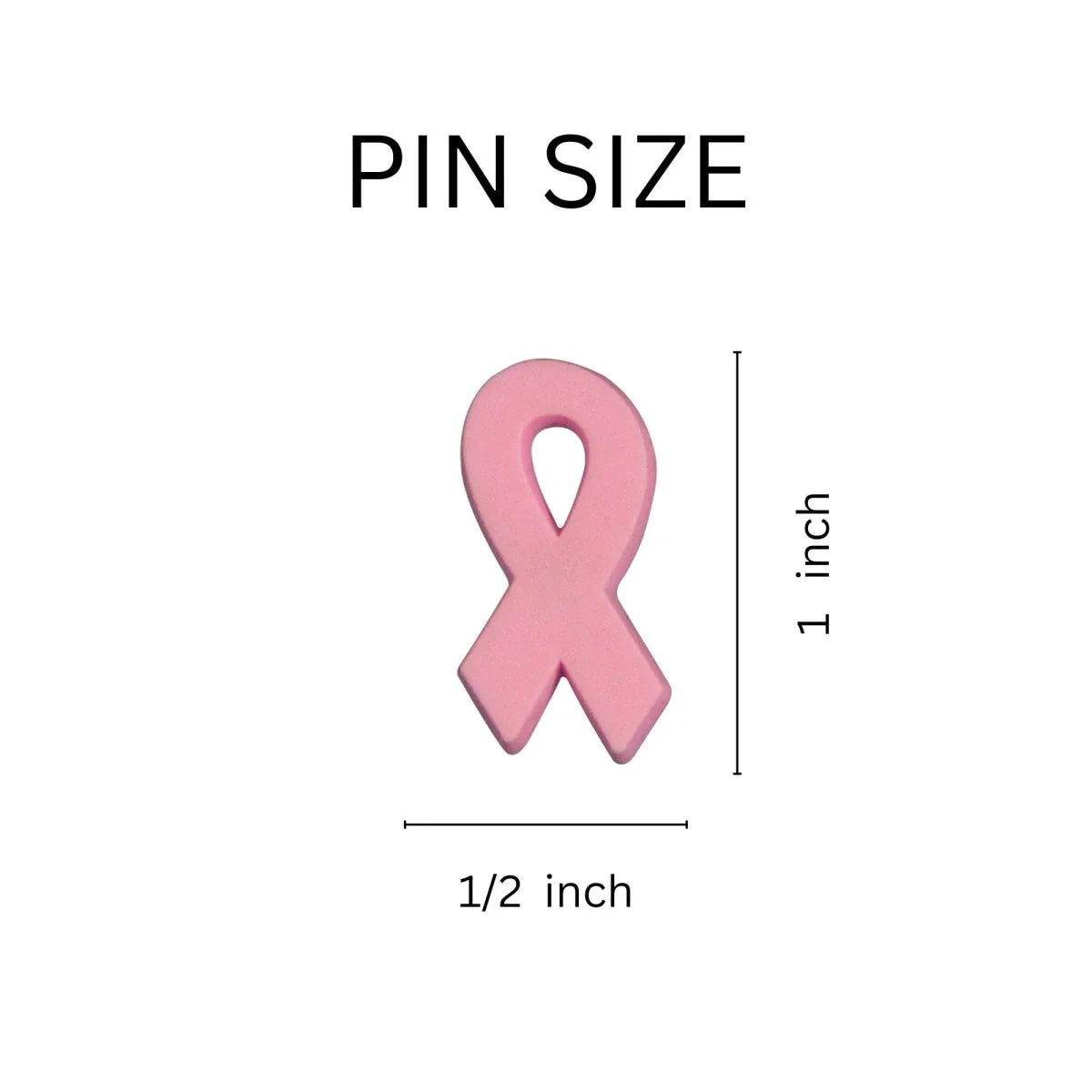 Pink Silicone Ribbon Pins
