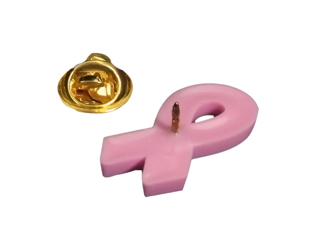Pink Silicone Ribbon Pins