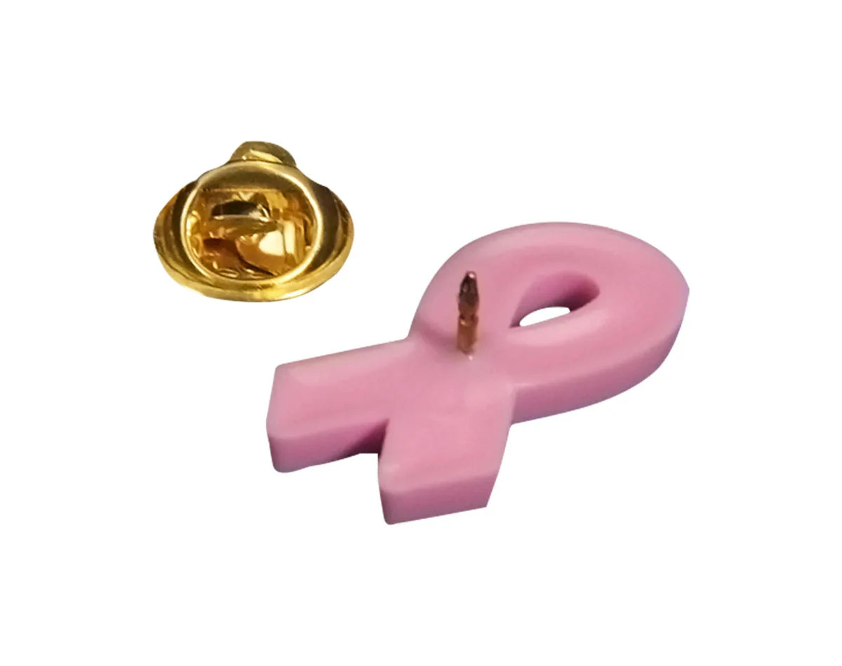 Pink Silicone Ribbon Pins