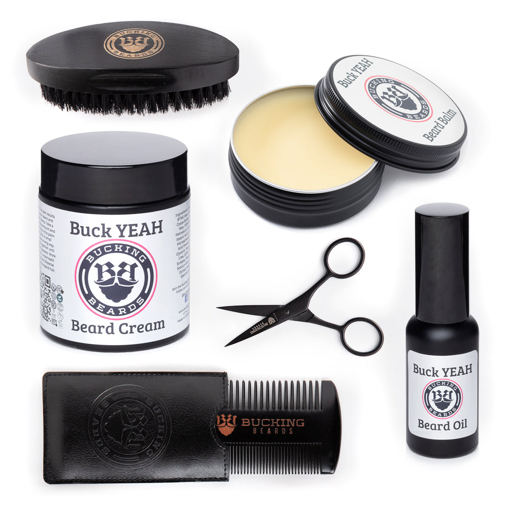 Men’s Grooming Essentials Bundle – Beard Balm, Cream, Oil & Grooming