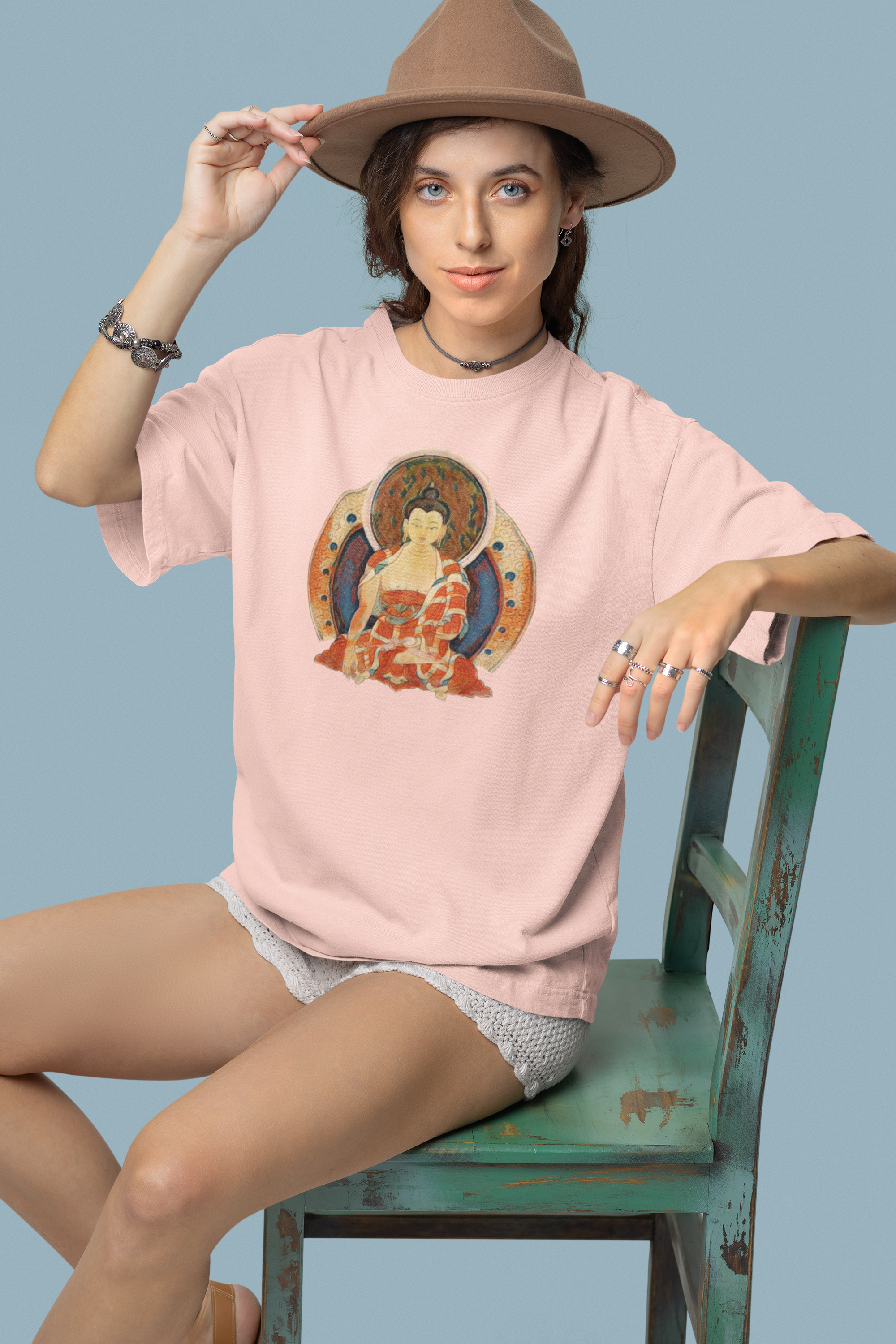 Fine Art Buddha Oil Paint Print Unisex Ultra Cotton Tee