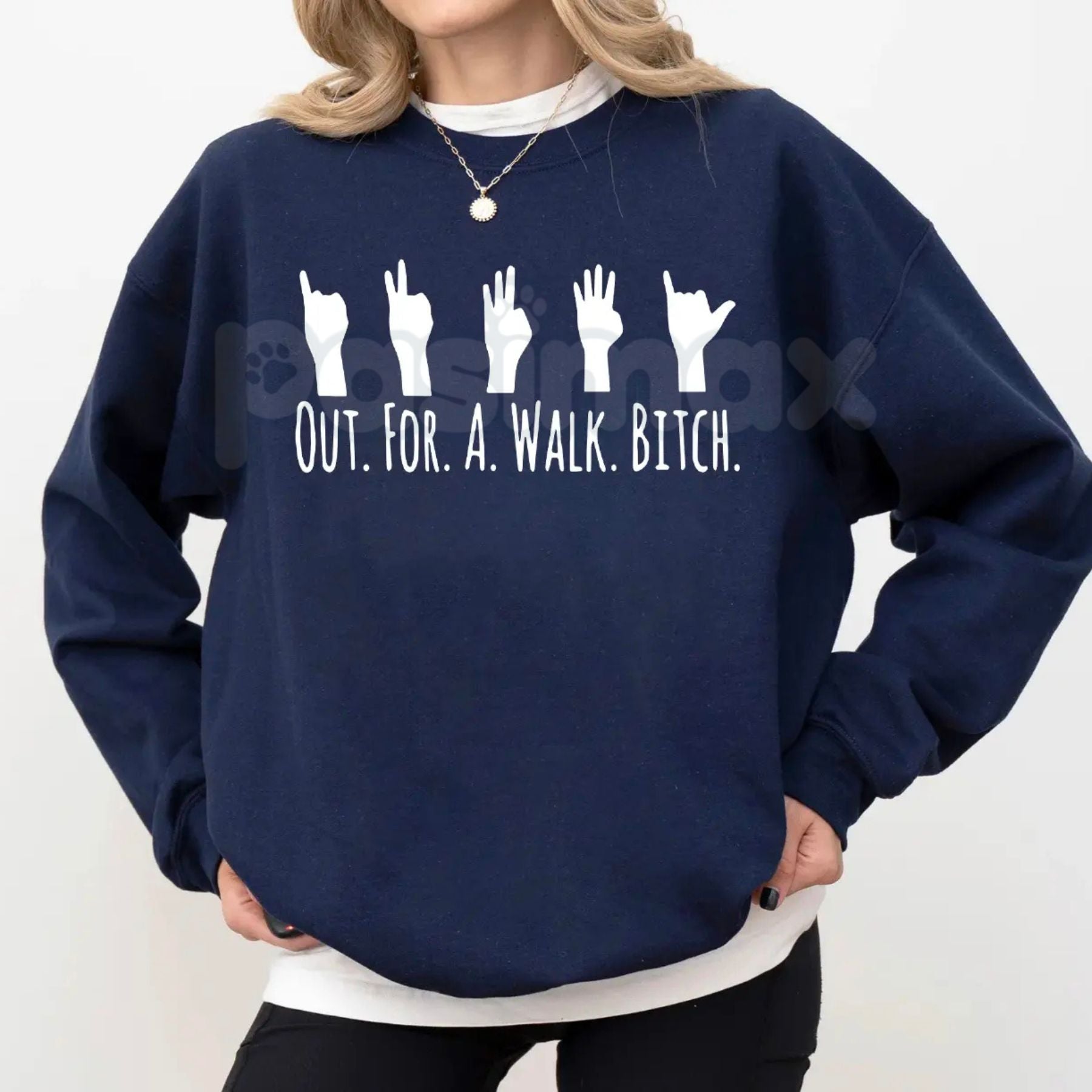 Buffy The Vampire Slayer Sweatshirt | Out For A Walk Btch Spike Crewneck | Retro 90s TV Show Jumper | Sunnydale High Graphic Pullover | Sassy Vampire Quote Shirt | Vintage Horror Aesthetic Top