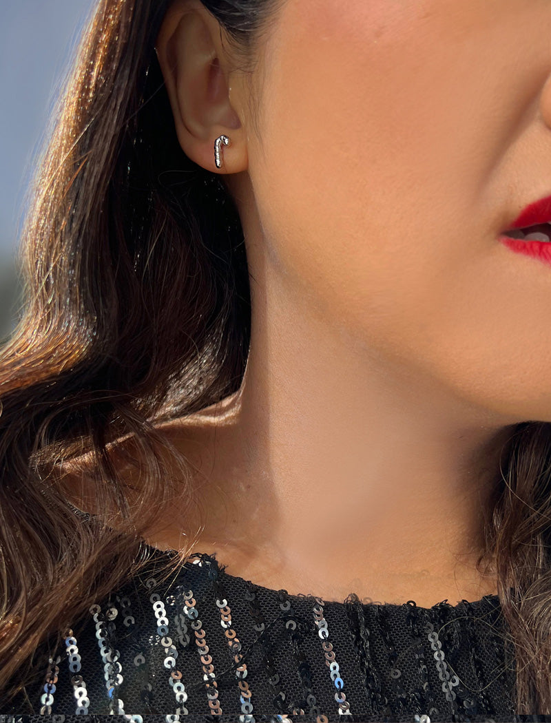 CANDY CANE HOLIDAY Stud Earrings | 18K Gold Over Sterling Silver