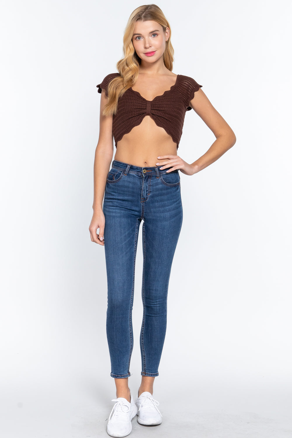 “Mia” Chocolate Crop Top