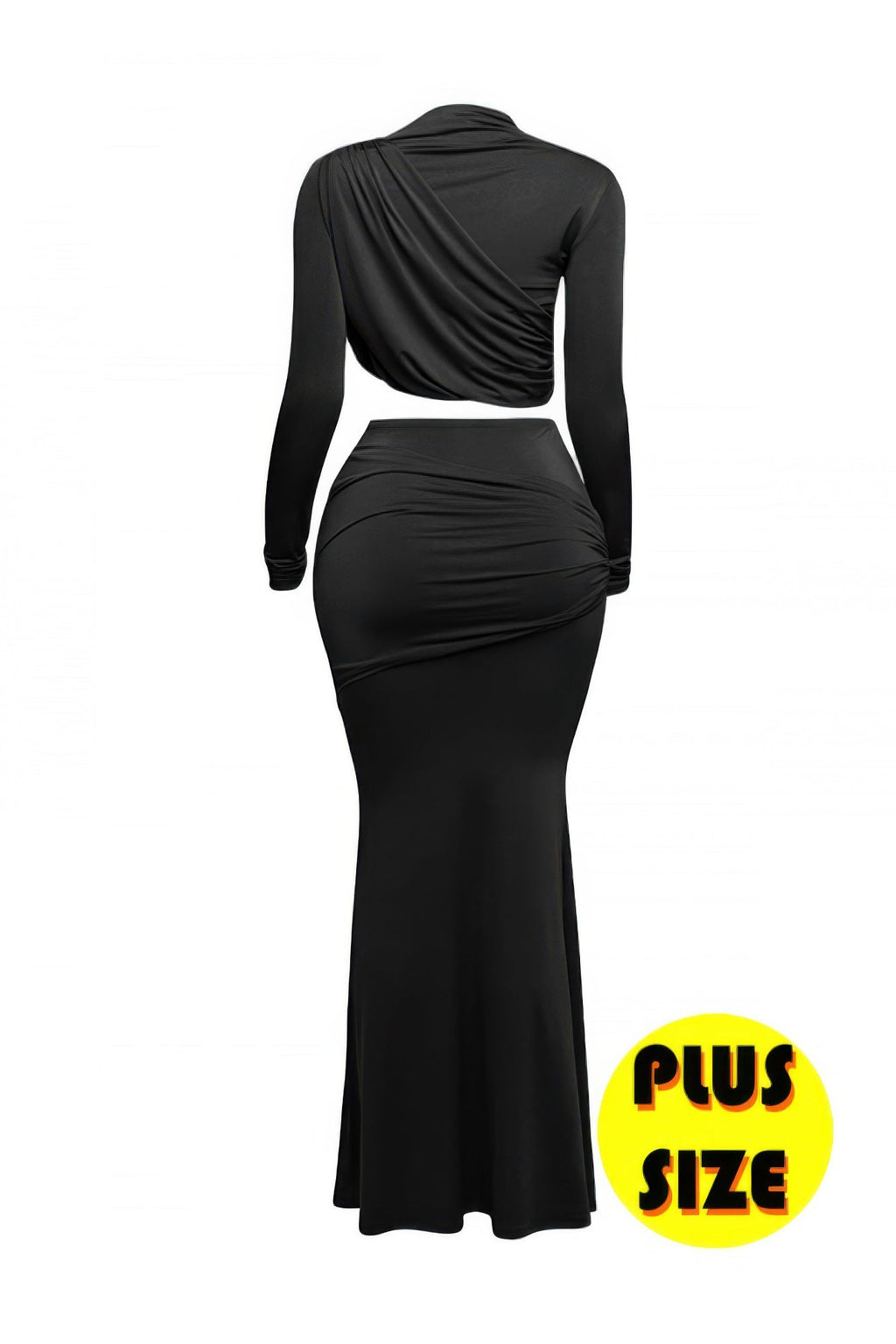 Shirring Detailed Top & Long Skirt Set