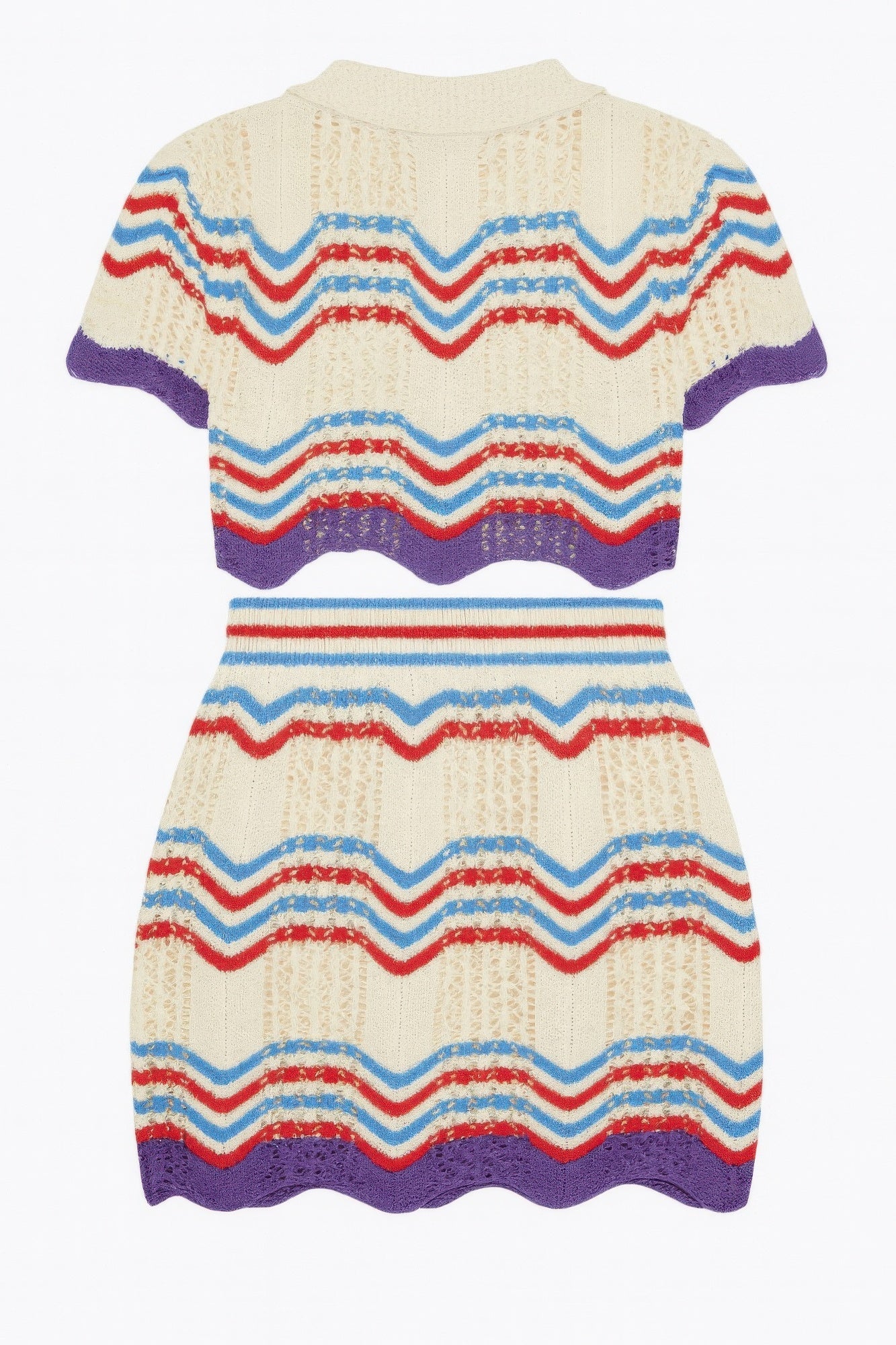 Zig Zag Crochet Two Piece Set