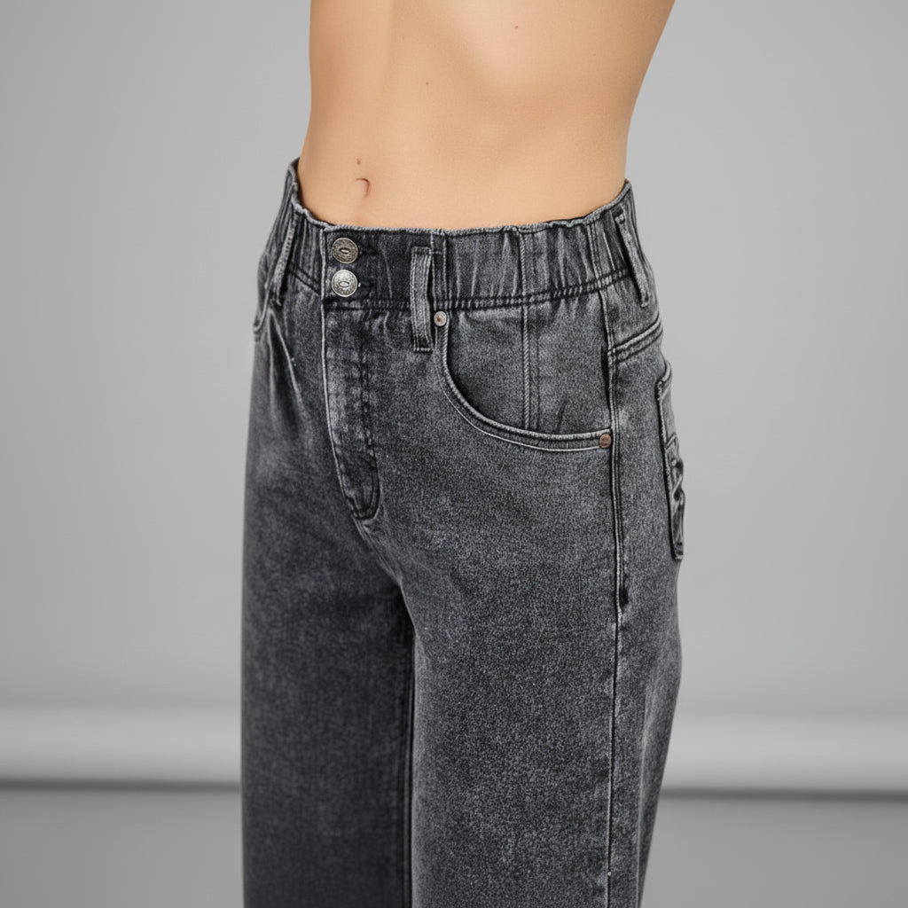 High-Rise Wide Crop Jeans