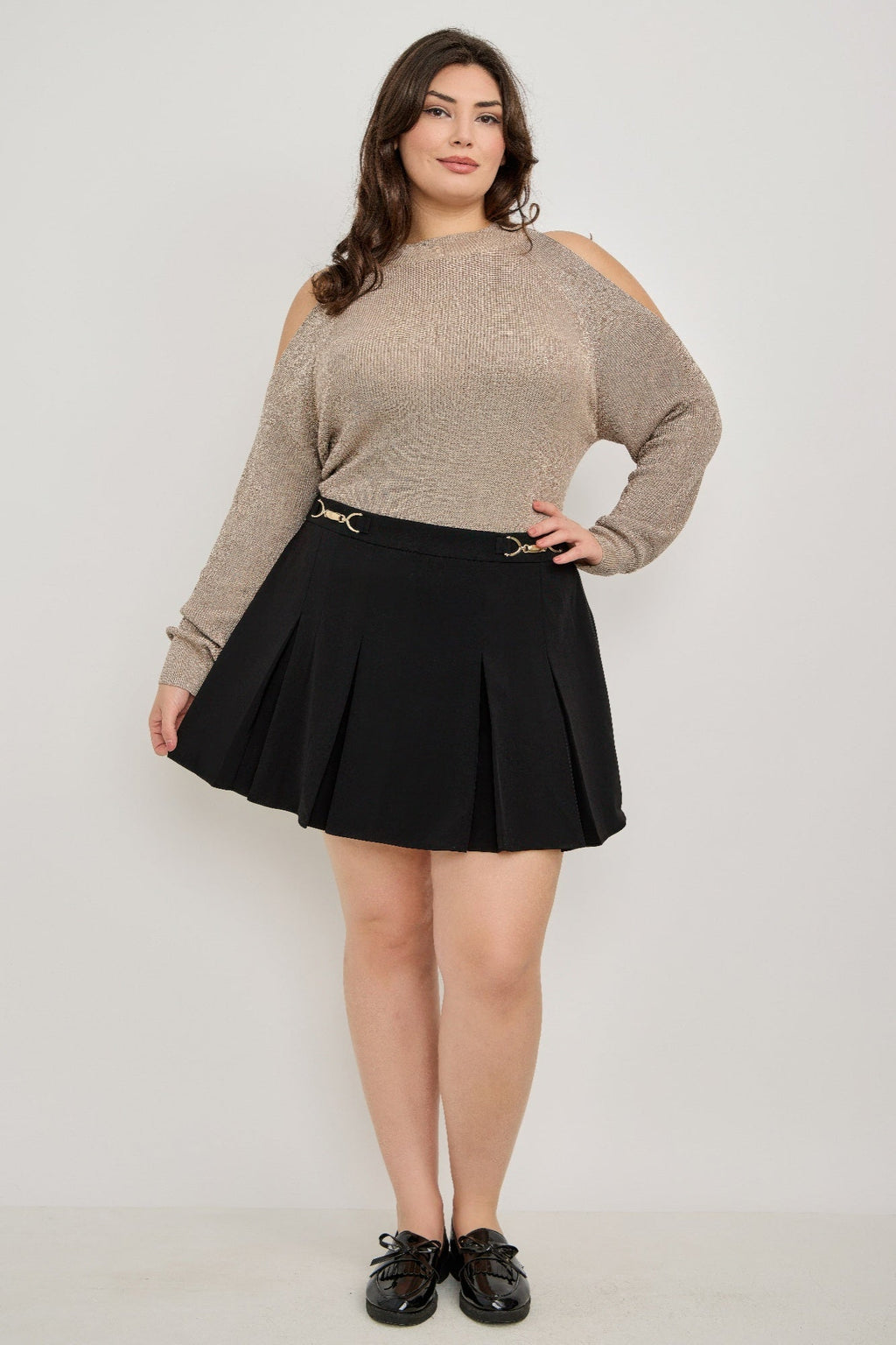Cold-shoulder Knit Sweater