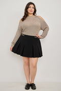 Cold-shoulder Knit Sweater