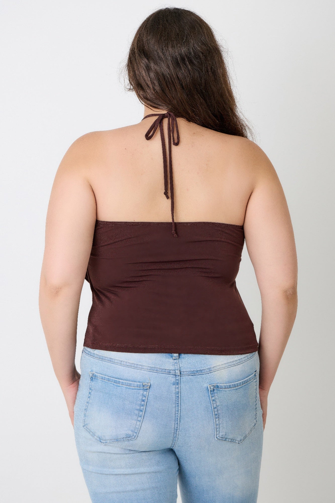 Halter Cowl Neck Draped Top