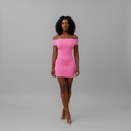 Off Shoulder Dress With Open Back