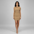 One-Shoulder Gathered Mini Dress
