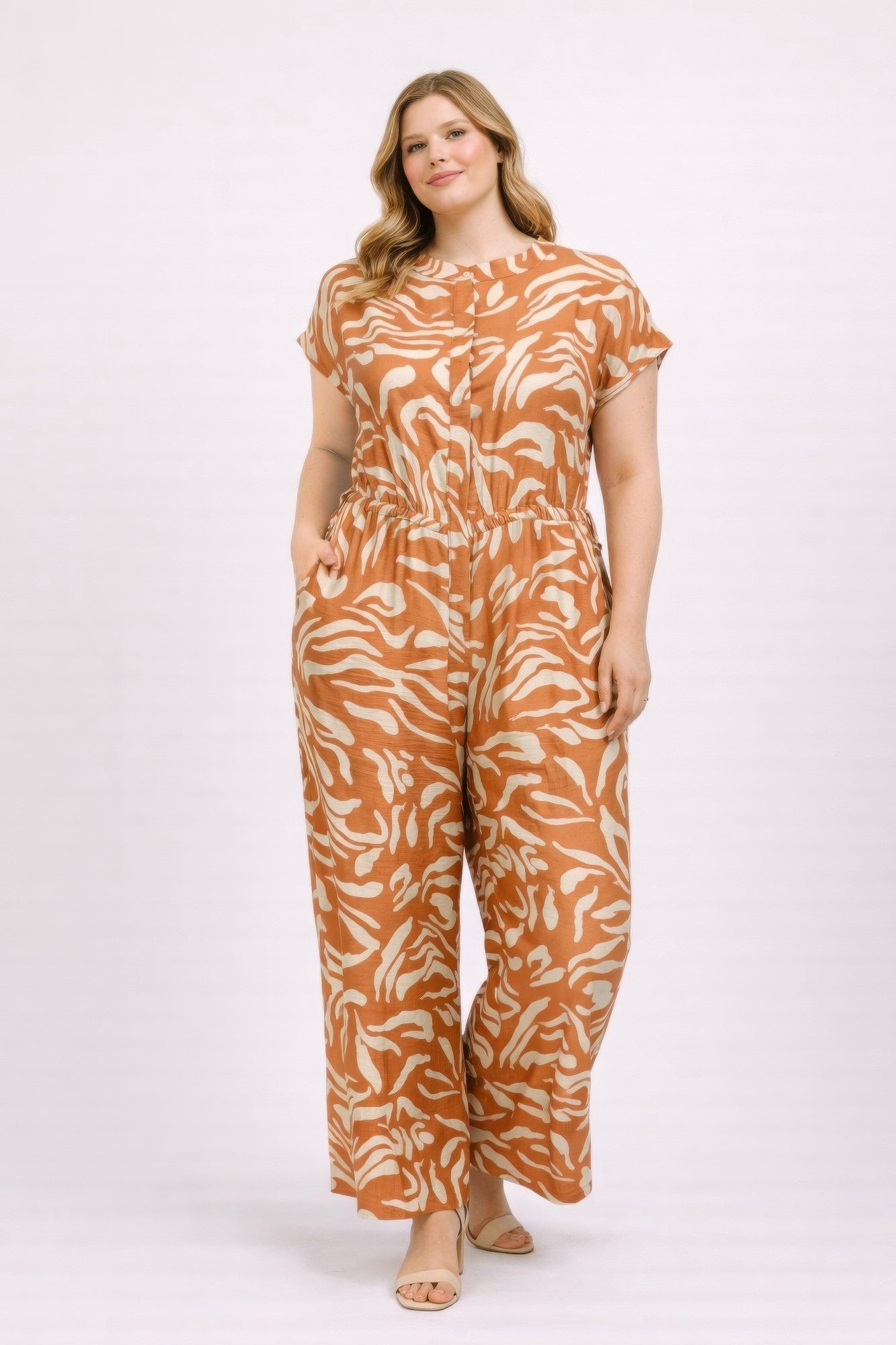 Abstract Print Jumpsuit
