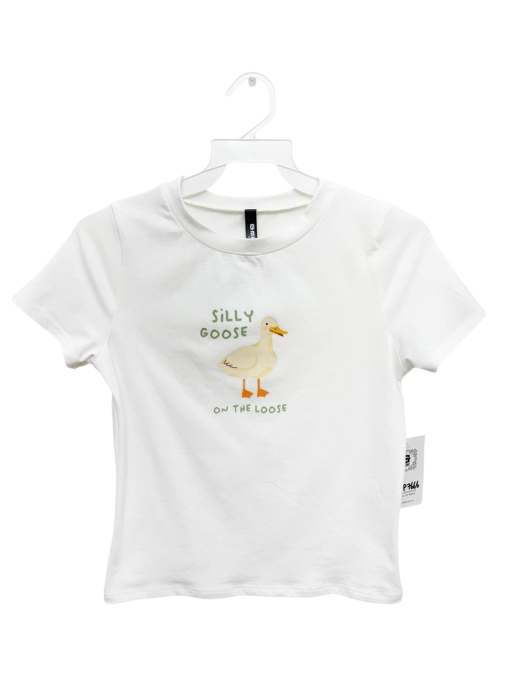 Silly Goose On The Loose Graphic Tee Ivory Short Sleeve Top