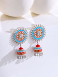 Radiant Reflection Stud Jhumka Earrings