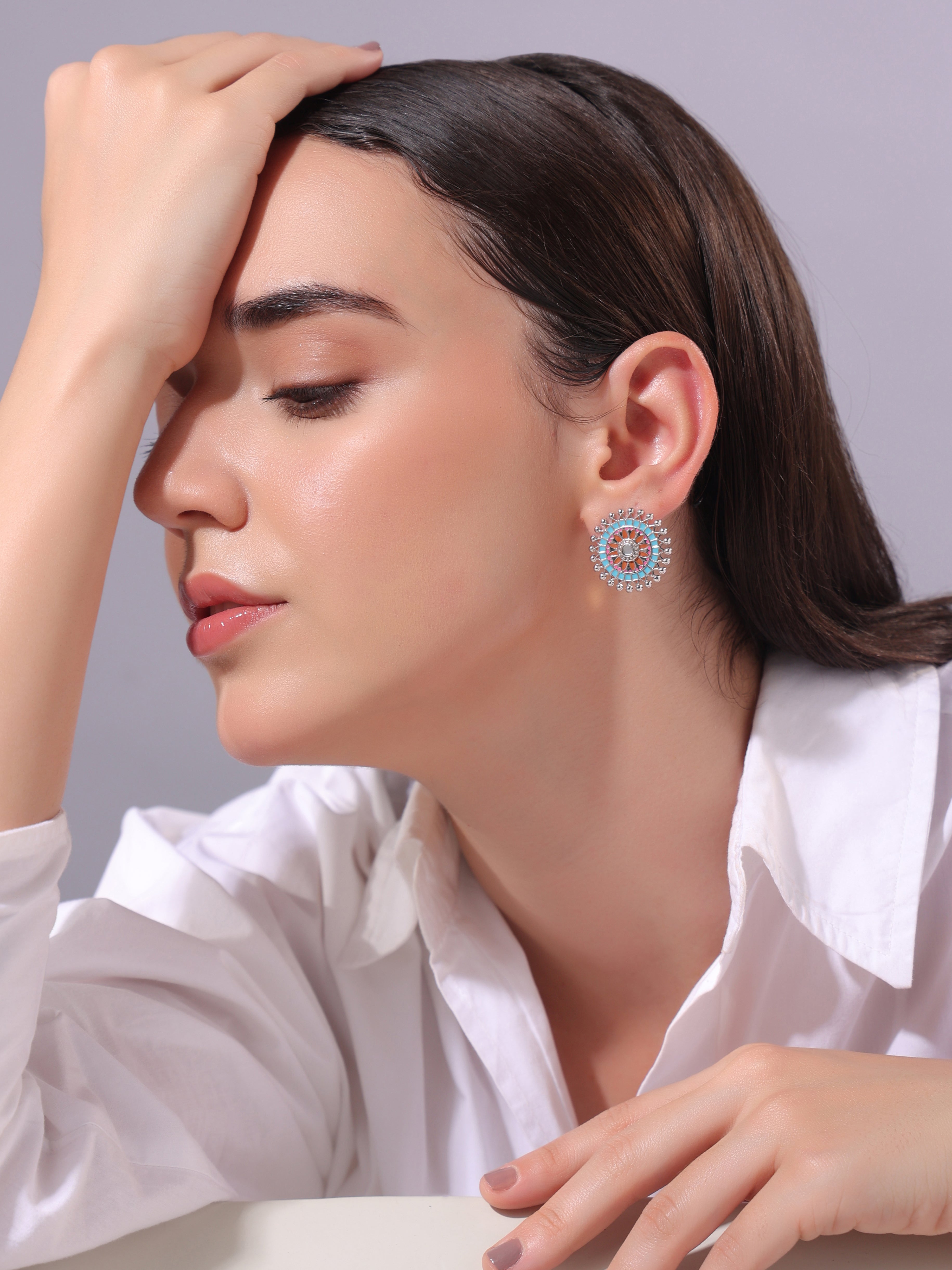 Vibrant Harmony Stud Earrings
