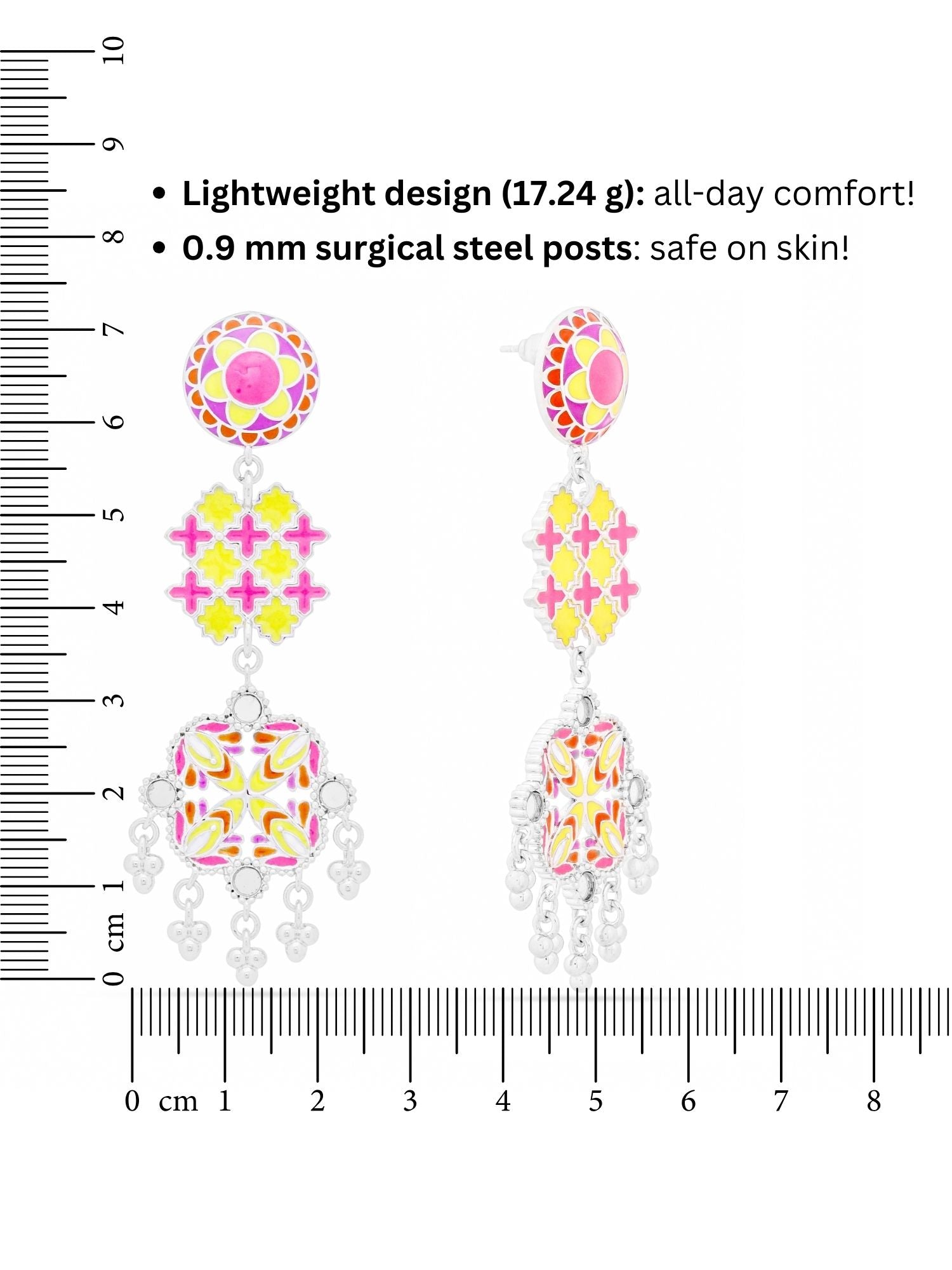 Vibrant Vistas Tiered Dangler Earrings