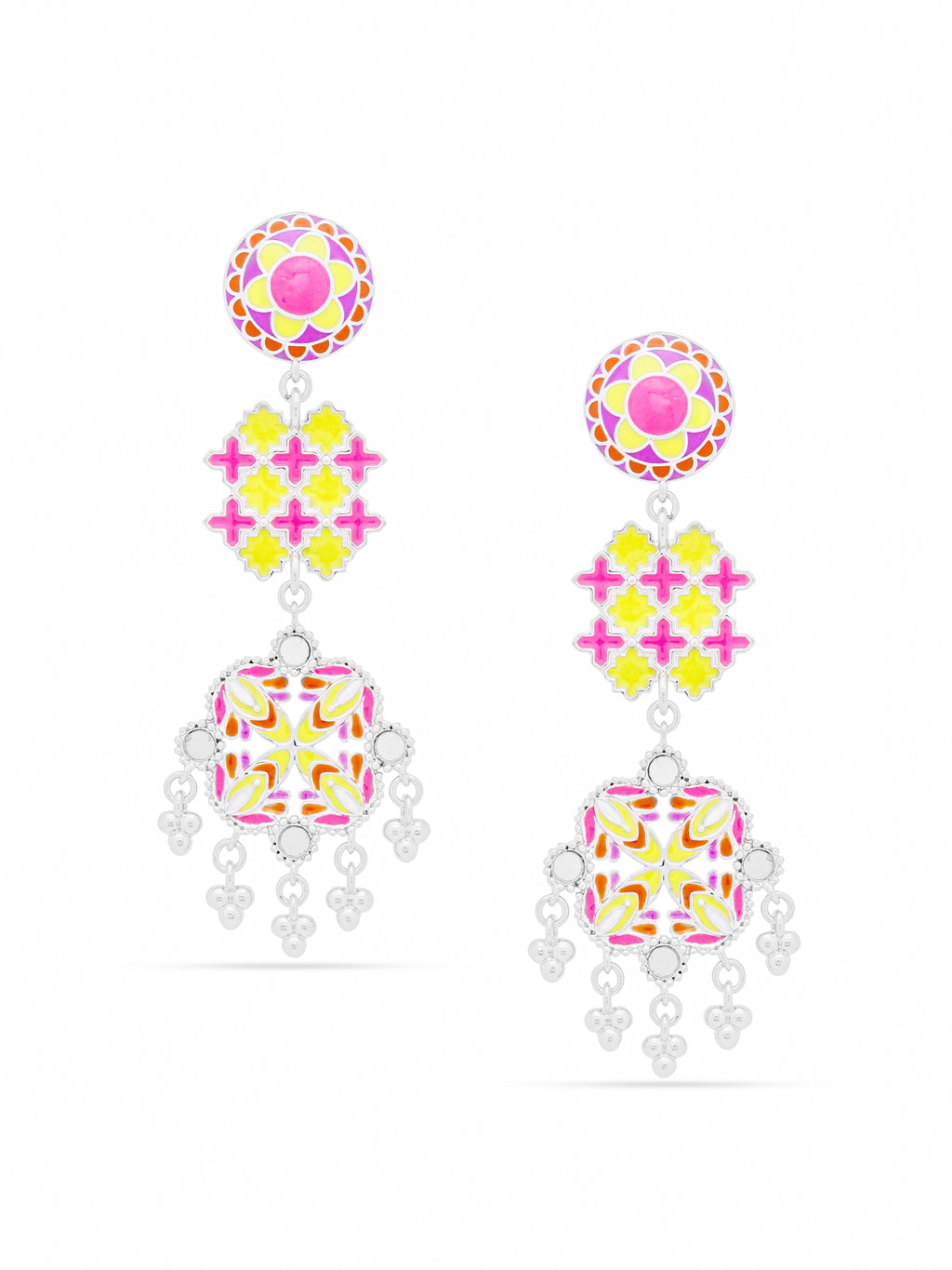 Vibrant Vistas Tiered Dangler Earrings