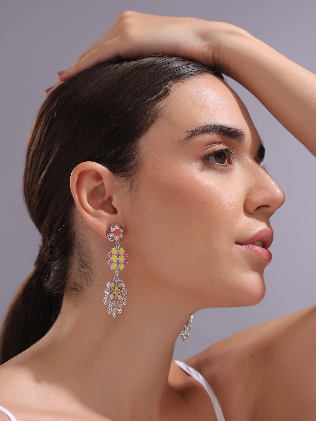 Vibrant Vistas Tiered Dangler Earrings