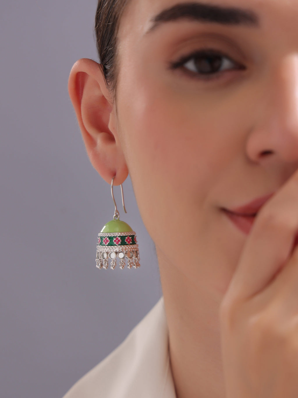 Verdant Dream Jhumka Earrings