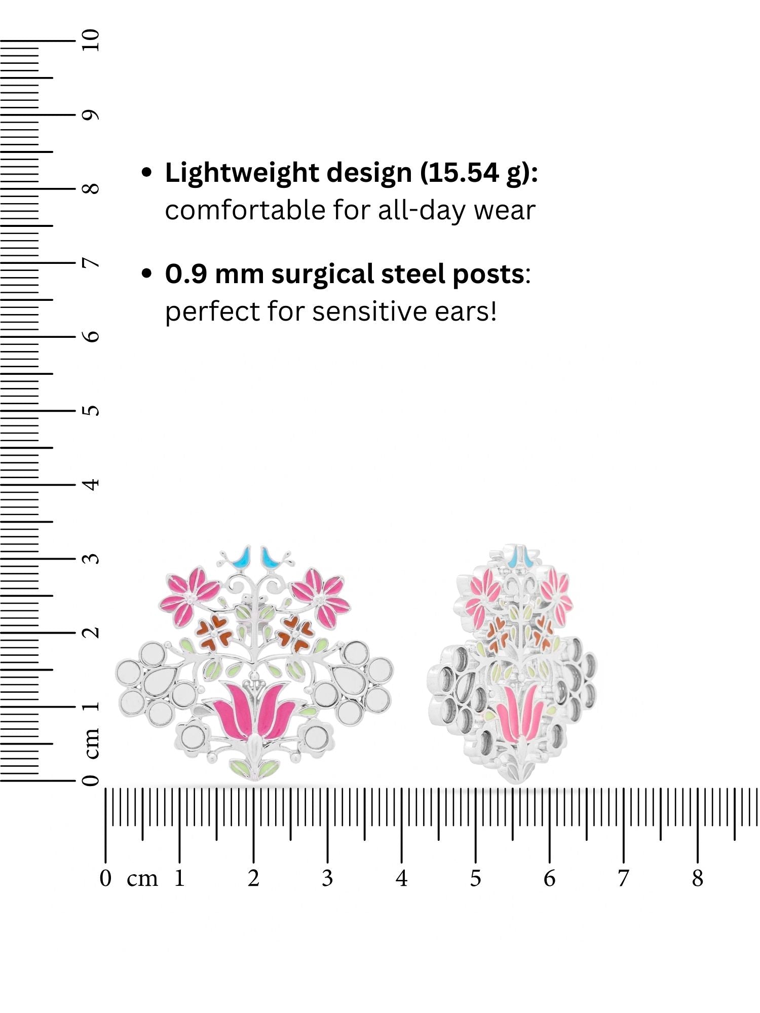 Floral Flock Stud Earrings