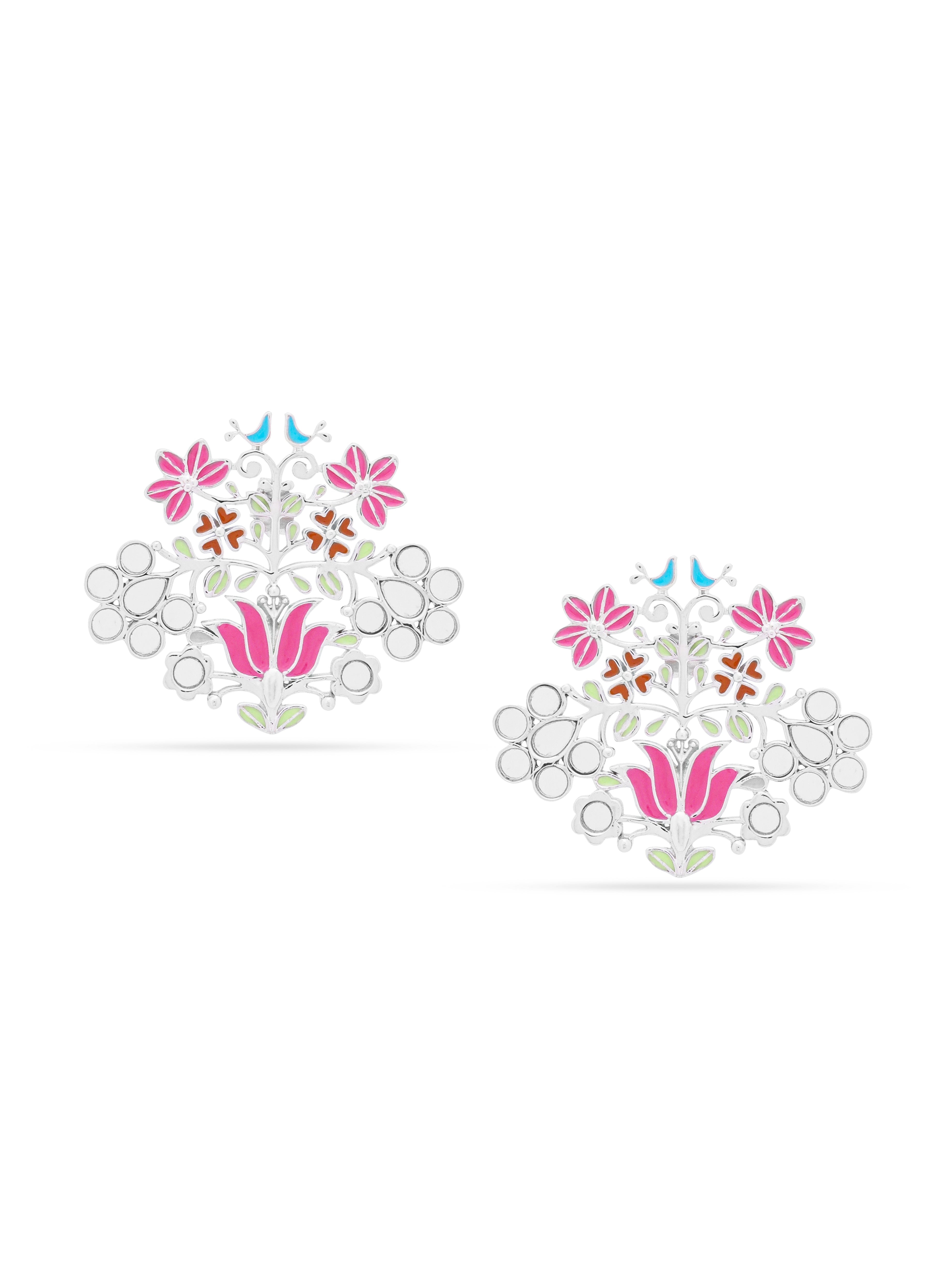 Floral Flock Stud Earrings