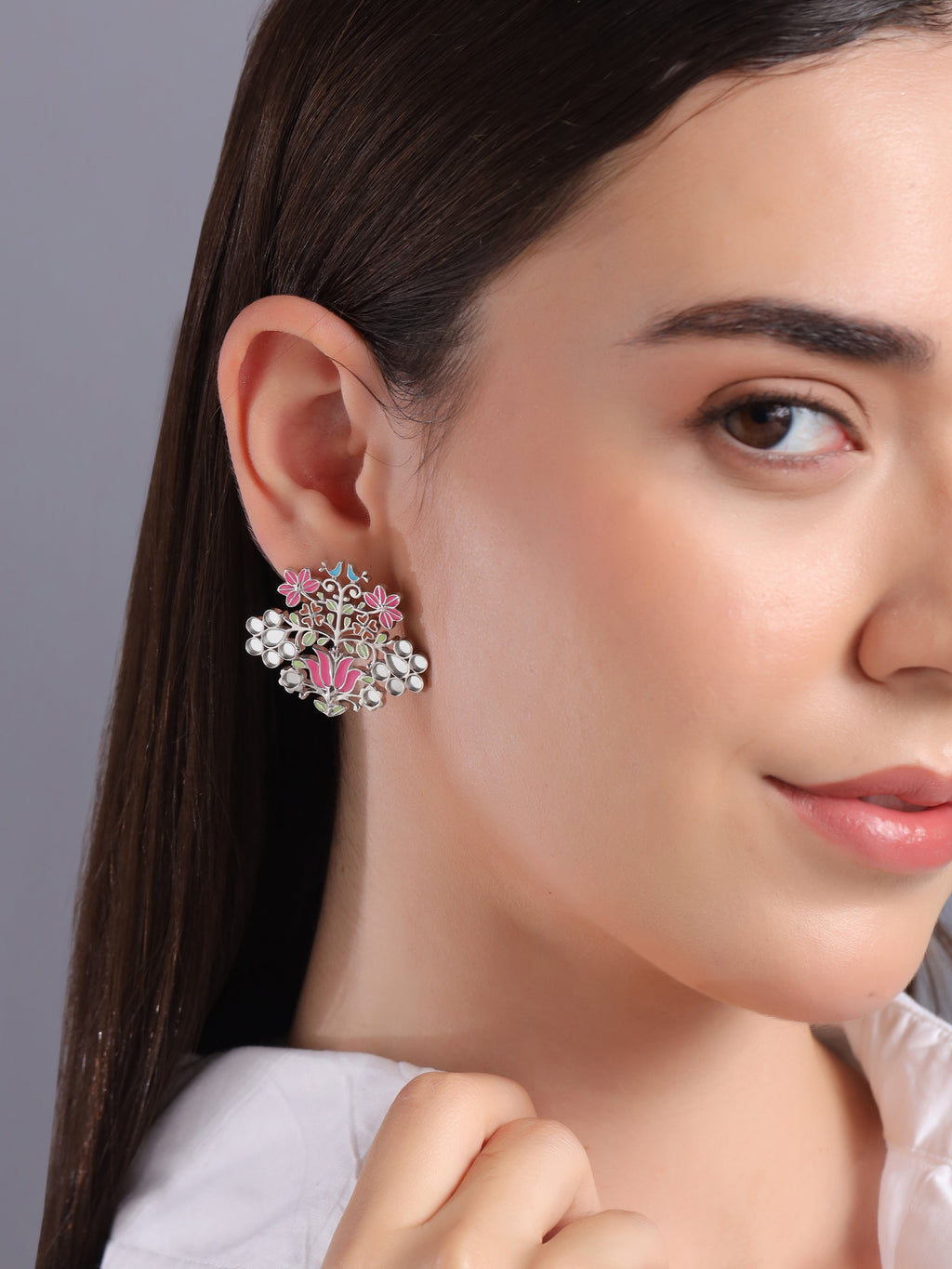 Floral Flock Stud Earrings