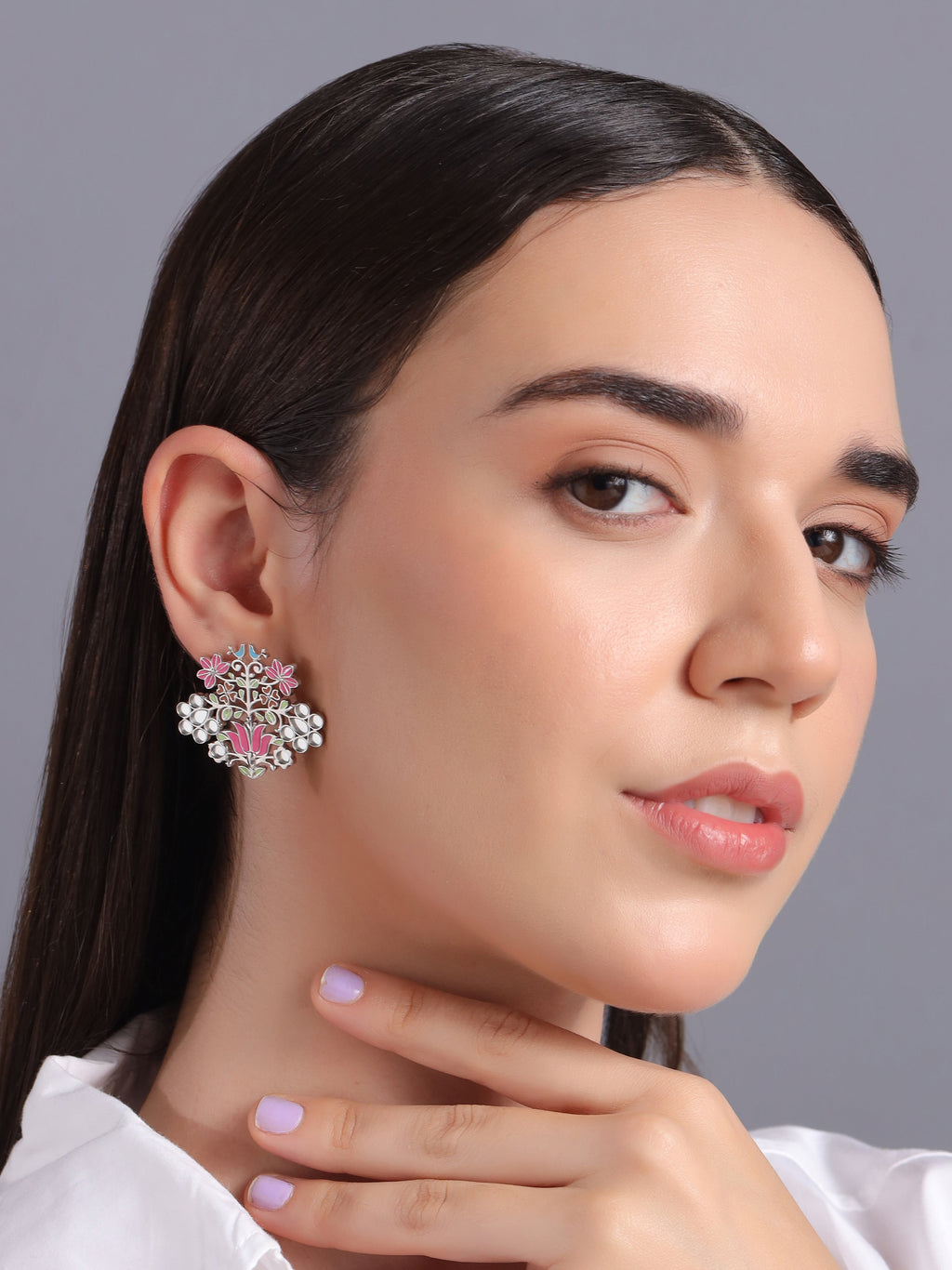 Floral Flock Stud Earrings
