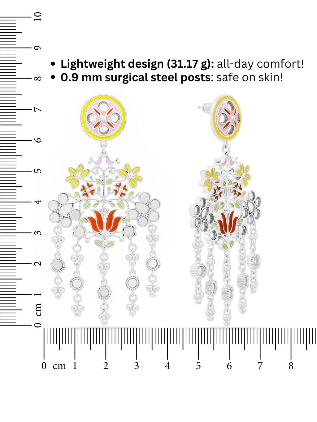 Floral Flock Dangler Earrings