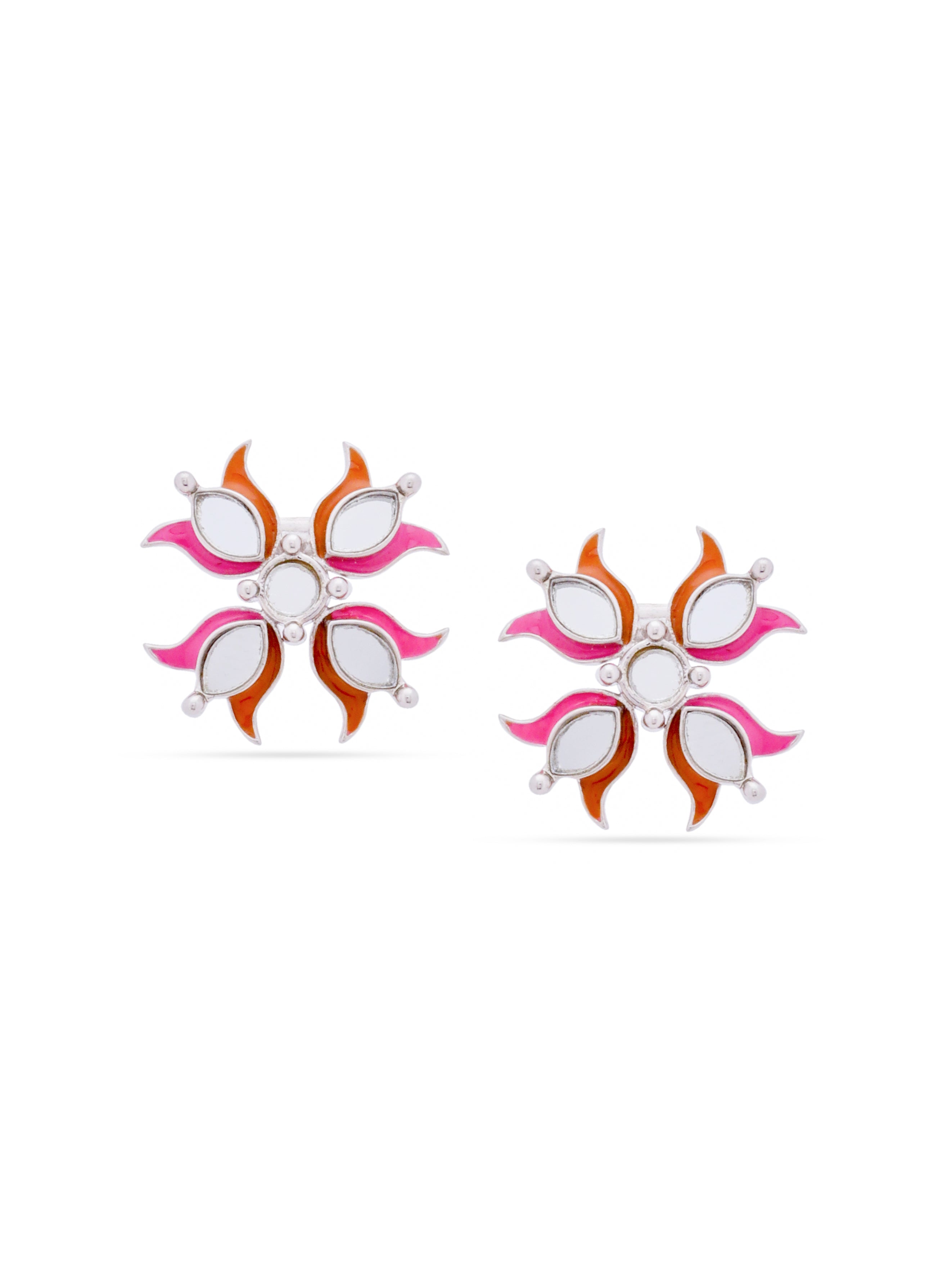 Lotus Reflection Stud Earrings