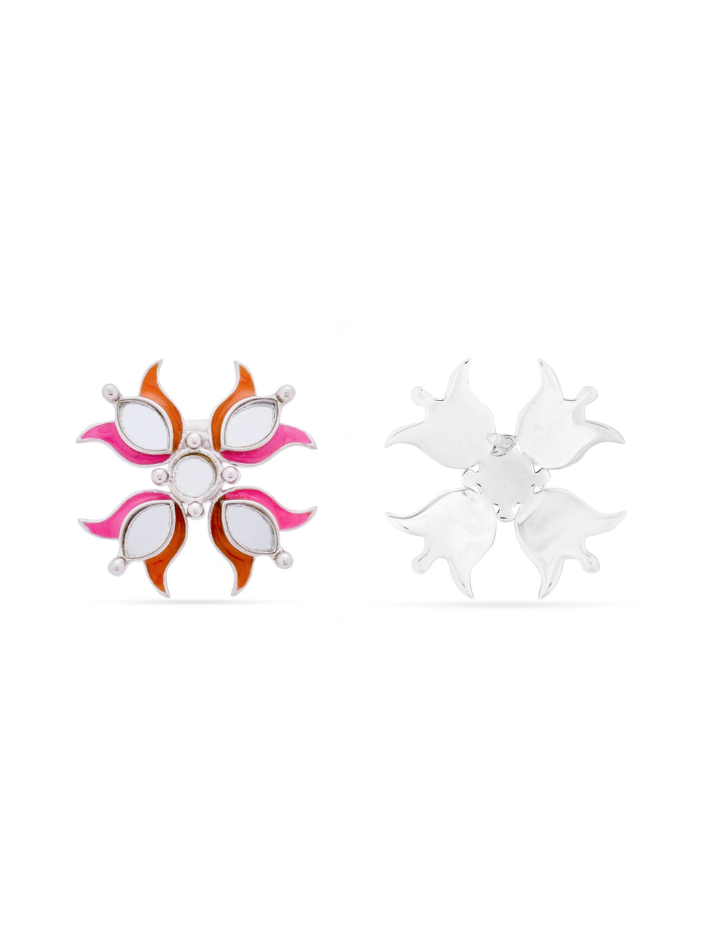 Lotus Reflection Stud Earrings