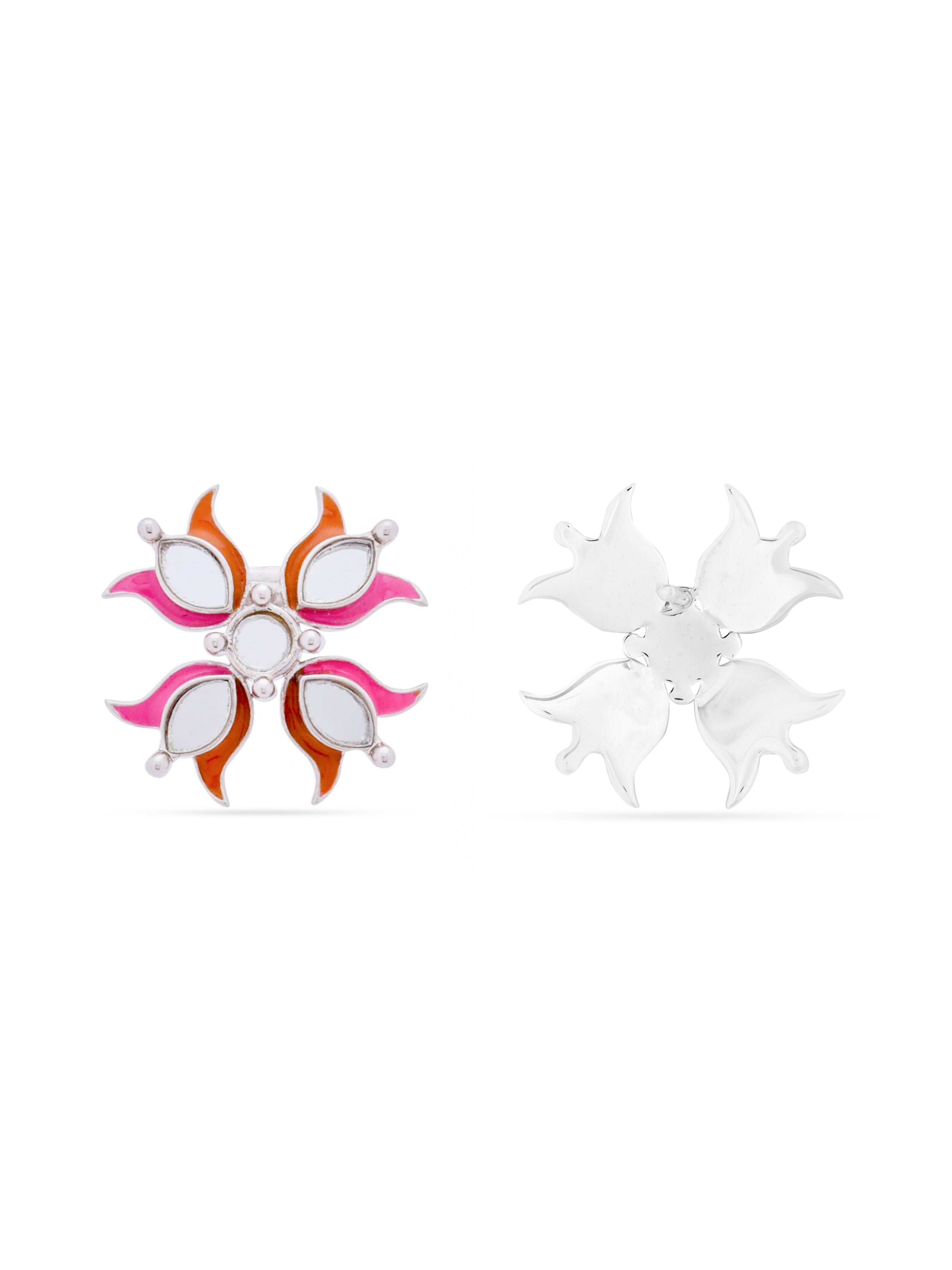 Lotus Reflection Stud Earrings