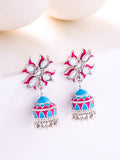 Lotus Reflection Stud Jhumka Earrings