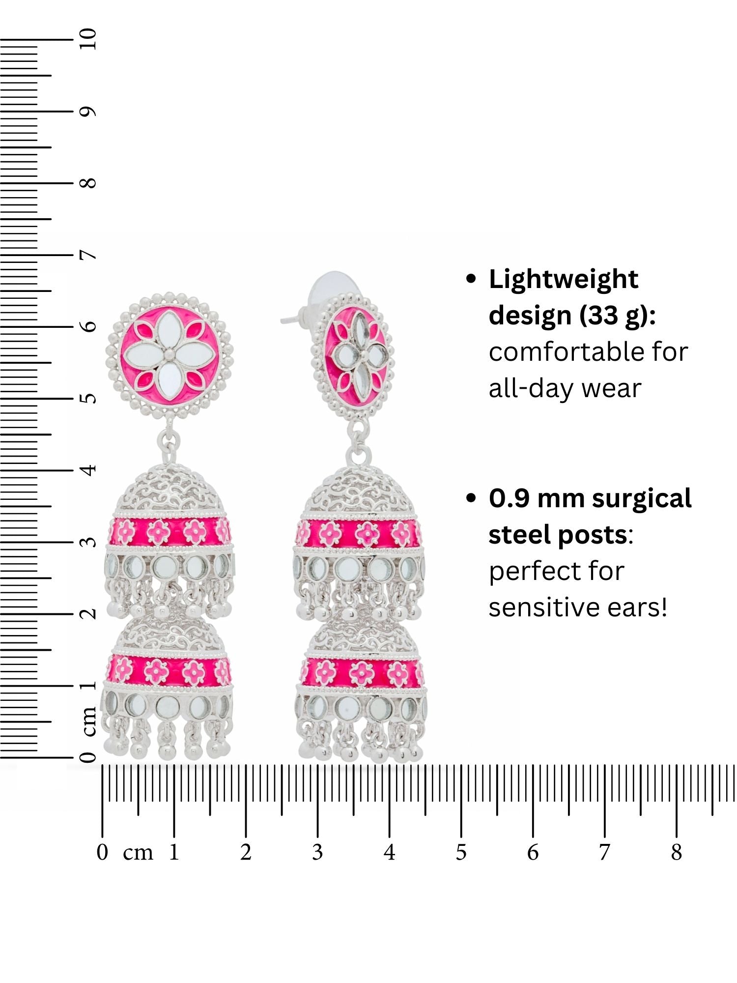 Petal Perfection Tiered Jhumka Earrings