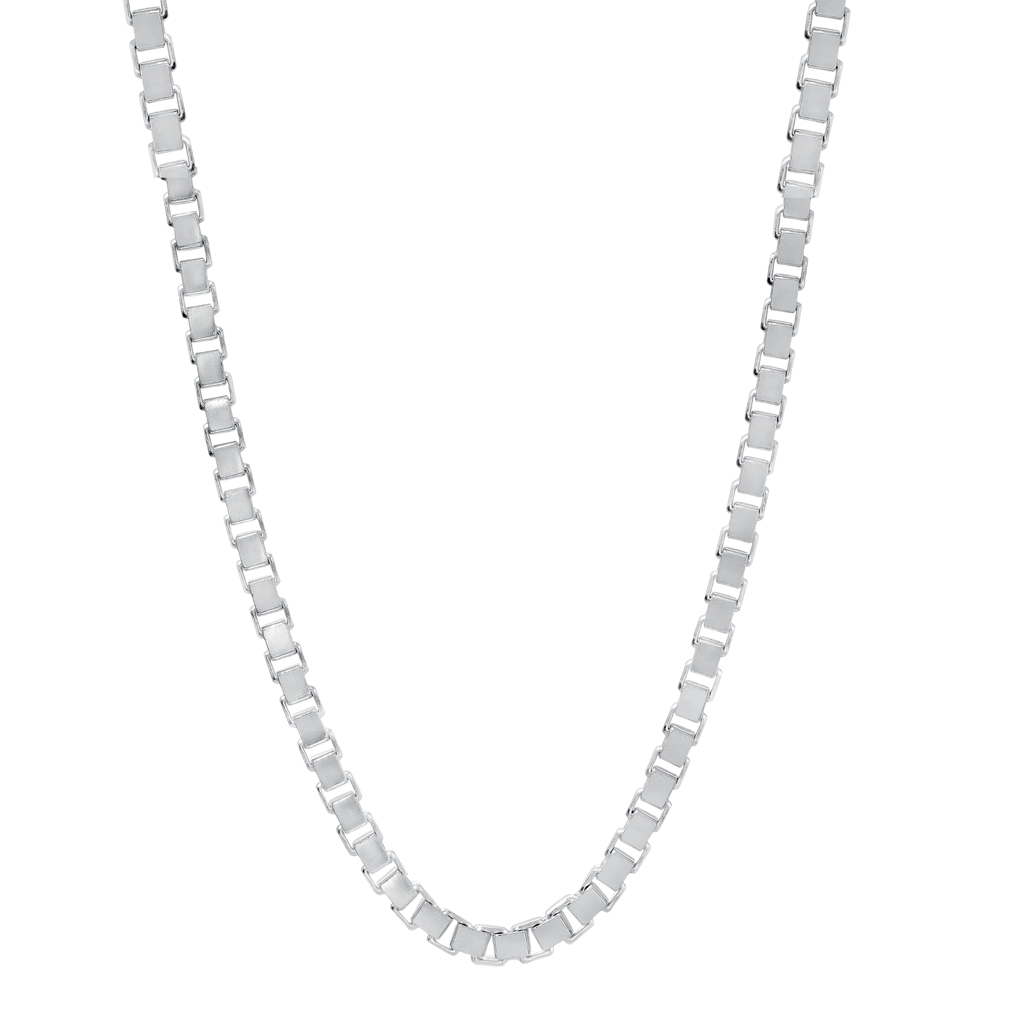 1-3MM Box Chain 925 Sterling Silver