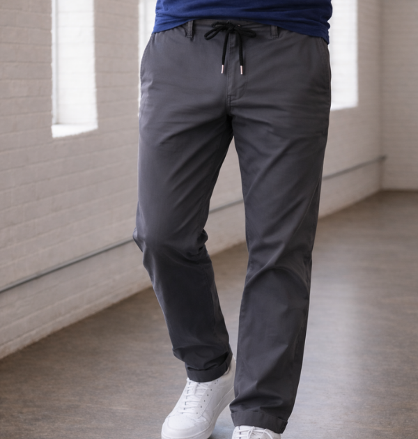 Summer Cotton Trouser (Fossil Grey)