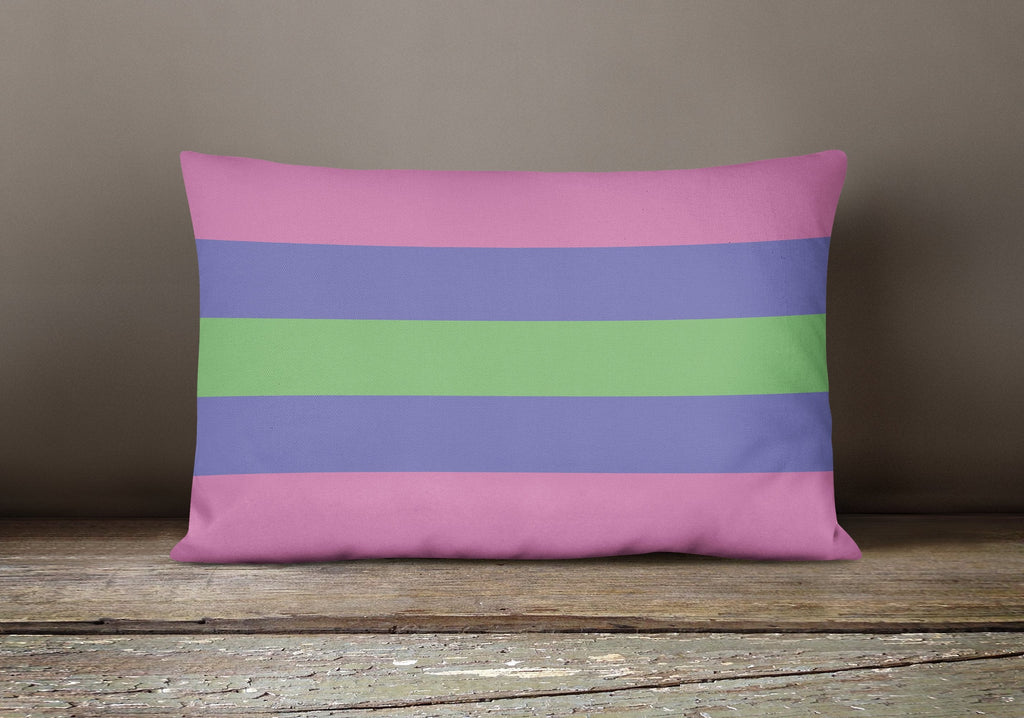 Trigender Pride Canvas Fabric Decorative Pillow