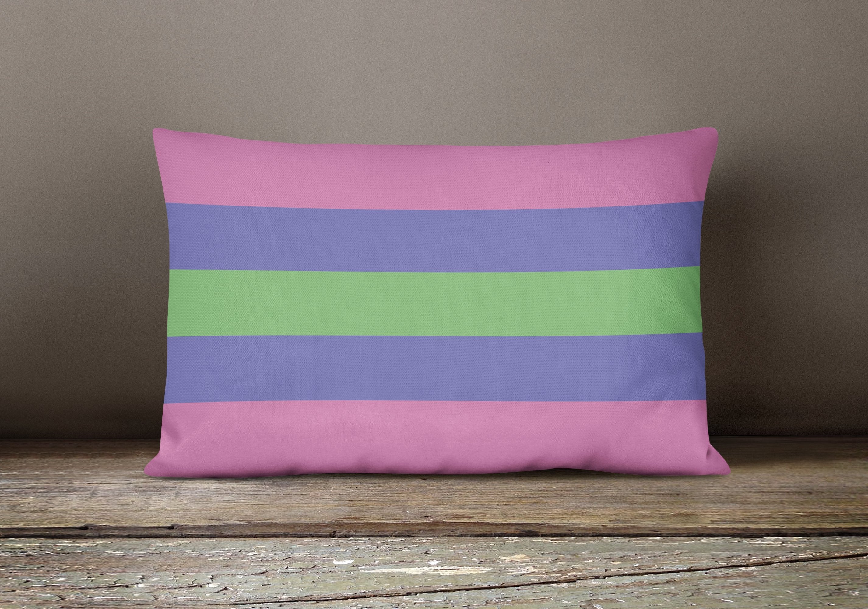 Trigender Pride Canvas Fabric Decorative Pillow